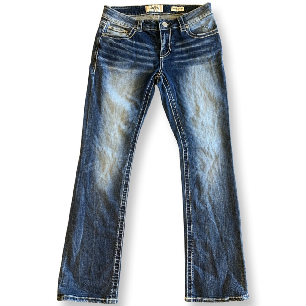 Daytrip Buckle Womens Denim Blue Jeans Virgo Bootcut 28R